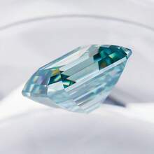 1pc High Quality Fashion Moissanite Fancy Cut Emerald Green Aquamarine Gemstone For Jewelry Setting And Decoration - Sea Blue - View 6