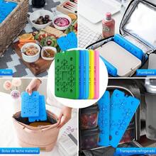 10PCS Hielos Reutilizables para Lonchera, Multicolor Pack, Talla XL, Apto para Hielera Portatil, Lonchera Termica, Hielera, Campings, Mantener los Alimentos Fros! - Multicolor - Ver 6