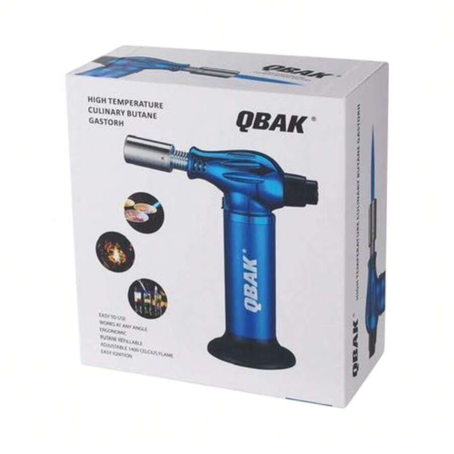 Soplete De Cocina Profesional Antorcha Butano Encendedor, Mini Culinario Soplete con Cerradura de  & Llama Ajustable para barbacoa Brulée Crema Cámping (Gas no Incluido)  ✅ Entrega de 1-3 días - Azul - Ver 1