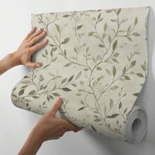 Paper and Wall Wallpaper Bedroom Sticker Wall Decoration For Bedroom Living Room Floral Style - Hoa xanh rêu - Xem 2