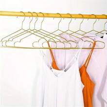 10个防滑裙架/连衣裙架，金属衣架收纳架，节省衣柜空间