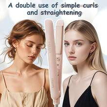 CRASTS Professional Pink& White Color,Hair Straightener,Flat Iron,Hair Iron,Heatting Fast,LCD Dispaly,Quick Temperature Adjustment,Titanium Hard Plate,Home&Salon Use,Hair Care Gift,HS-043