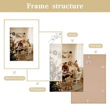 2/3pcs 12x16in/30x40cm Gold Aluminum Alloy Photo Frames, A3/A4 Modern Home Decor Art Frames, Minimalist Stylish Gold Aluminum Alloy Decorative Frames - Gold - View 4