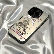 Funda de Teléfono Torre Eiffel de París para 16 15 14 13 12 11 Pro X XR XSMAX 8 Plus Cubierta Trasera Mate Antigolpes - Colores mixtos - Ver 2