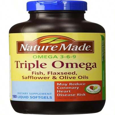 Nature Made Triple Omega 3 6 9 Supplements, Flaxseed, Safflower &Amp; Olive Oils, Fish Free Omega 3 Fatty Acid Supplement, 150 Softgels, 75 Day Supply