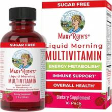 MaryRuth Organics Liquid Morning Multivitamin Travel Pack | Mens &Amp; Womens| Vitamin A C D E B6 B12 Biotin Zinc | Beauty | Immunity | Vegan | Non-GMO | Gluten Free | 1 Oz | 16 Servings - 白色的 - 查看 1