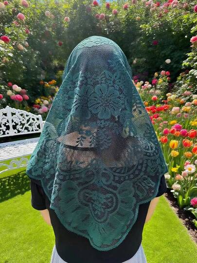 Renda verde malaquita 130 cm x 60 cm/1 peça, tecido decorativo para roupas, chapéus, abajures, toalhas de mesa