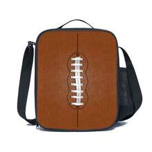 创意印花男女童斜挎包，配有可调节肩带和侧袋，是露营、徒步、野餐、海滩和旅行的理想之选。 - 黑色 - 查看 13