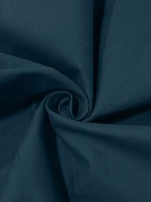 Áo sơ mi cotton thường ngày cho nam, màu trơn, thoải mái, nhiều túi, phong cách cổ điển, thích hợp mặc hàng ngày, xuân/thu, áo dài tay - Màu xanh hải quân - Xem 10