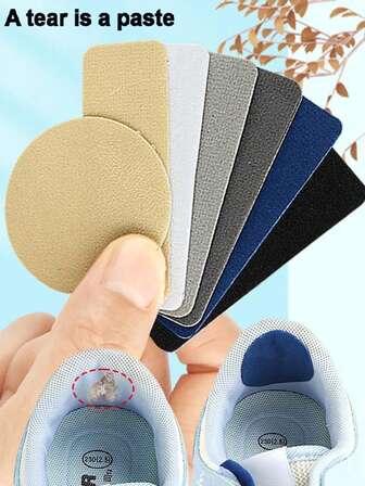 6pcs Self-Adhesive Shoe Side Patch Set | Specifically For Repairing Holes In Sneaker Linings | Heel Protective Pads For All-Round Shoe Repair, Easy To Apply