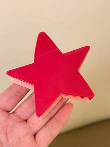 1个女士时尚五角星发爪夹，马尾辫发圈，发爪，优雅星形设计，新品上市 - 彩色 - 查看 10