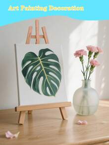 1 Caballete de escritorio de madera, que mide 28 centímetros de tamaño, está diseñado especialmente para exhibir fotos y obras de arte. Es adecuado para que los artistas y adultos pinten y sirve como soporte para tabletas y teléfonos