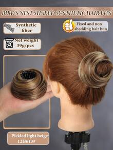 4-Inch Elegant Women's Synthetic Hair Bun Maker, High-Temperature Fiber Hair Styling Tool, Suitable For Ladies And Girls - Multicolor - View 15