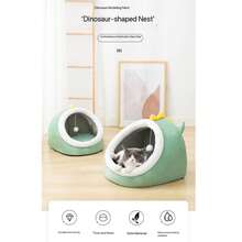 1 pieza Cama para gato/perro, Casa de mascotas cerrada y cálida para invierno, Extraíble y lavable, Diseño lindo para perros y gatos pequeños