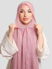 1 chiếc khăn trùm đầu quấn nhanh có móc nam châm, khăn choàng voan kết hợp lớp lót dệt kim Jersey, khăn trùm đầu quấn nhanh 3 trong 1, vải voan mềm mại và thoáng khí, thích hợp mặc hàng ngày, lễ hội, cầu nguyện, hành hương, khăn choàng abaya cho nữ mặc khi đi dự tiệc - khăn trùm đầu tức thì - Xem 18