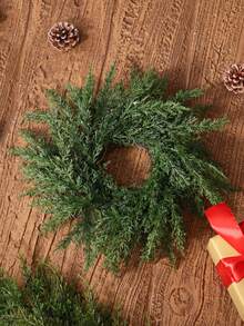 1 件/2 件人造柔软触感松枝雪松花环，仿松叶松枝草花环，触感柔软，棕色，绿色，批发，PP 材料，PE 材料，人造花，逼真植物，圣诞节，户外聚会，活动，节日，生日，婚礼派对装饰，花园入口，餐厅，客厅，卧室，花园装饰，家居装饰 - 多色-C - 查看 7