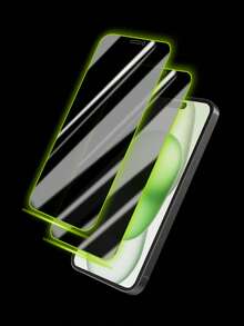 Gorilla Hero [2 Packs]Anti-Spy Tempered Glass Screen Protector, Full Coverage, Privacy Protection Screen Protector, Green Light Air Cushion Film, Glow In The Dark, Easy To Find Phone, Personalized Design, Eye-Friendly, Ultra HD, Compatible With IPhone 17E/17 Pro Max/17 Pro/17Air/17/16e/16 Pro Max/16 Pro/16 Plus/16/15 Pro Max/15 Pro/15 Plus/15/14/13/12 And Other Models - Green - View 6