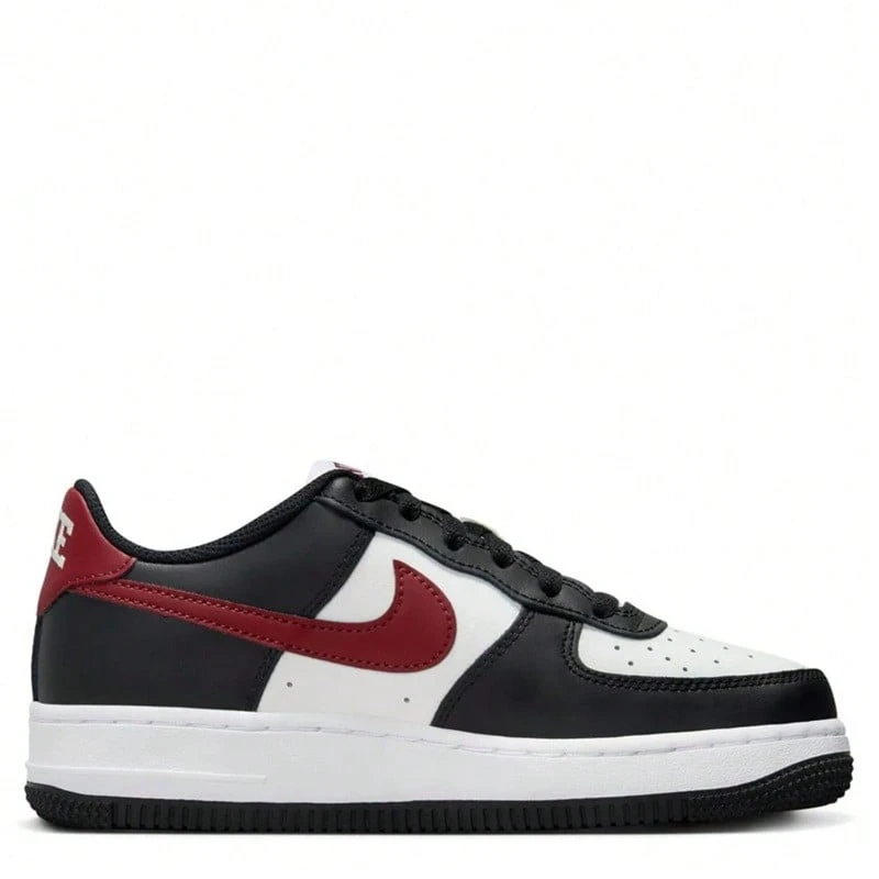 Big Kid's Nike Air Force 1 Black/Dark Team Red (FZ4351 001) - màu đen - Xem 1