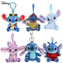 Genuine Toy Story Stitch Angel Kawaii Plush Toys Doll Cartoon Stuffed Toys Anime Keychain Strawberry Bear Alien Rex Pendant Strap Toys Car Keyring Birthday Christmas Gift For Boy Girls