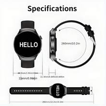 1 件 1.50 英寸高清全触摸屏智能手表，100 多种运动模式、计步器、天气预报、无线通话、消息提醒、远程摄像头、音乐播放器、DIY 壁纸，适合男士、女士、朋友、情侣、长辈作为节日礼物 - 彩色 - 查看 4