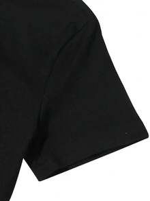 Self-Indulgence Band MSI Album "Shut Up" Printed T-Shirt, Perfect Spring And Summer Holiday Gift Short Sleeve Top, Music Fan Gift, Fashion  Style, Breathable Material, Durable Lightweight Shirt, Essential For Holiday Parties, Shopper's Choice - 黑色 - 查看 3