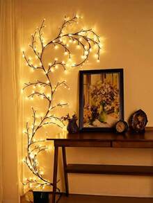 1pc 96 LED Flexible Willow Twig Vine Light - USB Powered, Bendable Birch Tree Lights, 8 Modes, Vine Decor Lights, Indoor Atmosphere Lighting, Easy Wall-Mounted Design, Warm/Multi-Color, Perfect Gift For Living Room, Party, Holiday, Birthday, Home, Bedroom, Wedding, New Year, Christmas, Halloween, Thanksgiving