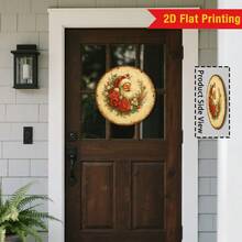 2D Flat Printing, 1pc Vintage Christmas Santa Claus Among The Flowers Aluminium Metal Sign Wall Art Decorative Sign For Home Bar Cafe Shop Farmhouse Wall Door Pendant Indoor/Outdoor Plaques Wall Decorations 8x8 Inches Perfect Christmas Gift, 2D Flat Home Decor Christmas Decorations Room Decor