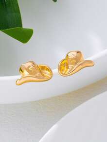 1 Đôi bông tai mũ cao bồi miền Tây thanh lịch, bông tai thời trang và đa năng dành cho nữ - Hoa tai mũ - Xem 6