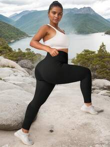 Damskie legginsy z wysokim stanem – spodnie modelujące brzuch, nieprześwitujące, sportowe, miękkie, do jogi, do biegania, w dużych rozmiarach