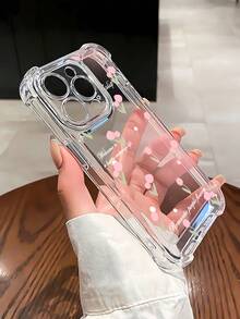 Funda magnética floral para móvil, diseñada con tulipanes rosas y suaves colores pastel, compatible con los modelos  16, 15, 14, 13, 12 y 11 Pro. Fabricada en TPU, es resistente a los golpes. Es un regalo ideal para familiares, amigos, niños, cumpleaños, el Festival de Primavera, días festivos, novios, novias y San Valentín. - transparente - Ver 1