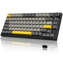 ATTACK SHARK Ajazz Wireless Mechanical Gaming Keyboard Hot Swappable TFT Display & Knob RGB Backlit BT 5.1/2.4Ghz /Type-C Wired Gasket-Mounted Custom Keyboard For PC/Win - Multicolor - View 11