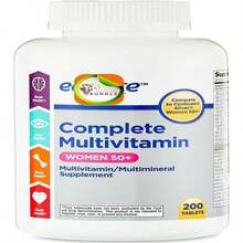 Equate Complete Multivitamin_Multimineral Supplement Tablets, Women 50+, 200 Count + Createandbundle Sticker - 白色的 - 查看 1