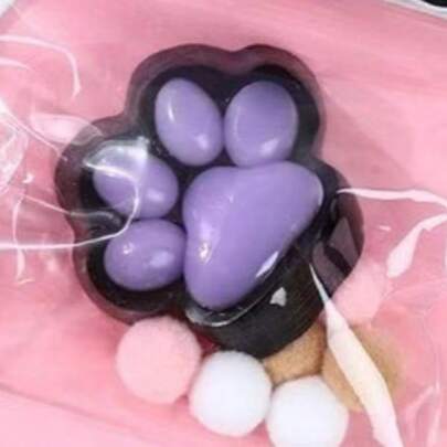 Brinquedos Squishy de Aperto Pata de Gato Kawaii Soft Squeeze com Bola para Alívio de Estresse e Presentes