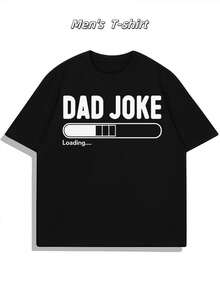 T-shirt << Chargement Future Dad », col ras du cou, imprimé recto verso, décontracté, mode homme, coton 220 g/m² (1 pièce) - Noir - Voir 2