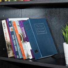 Scatola di sicurezza decorativa a forma di libro con serratura a chiave, scatola di archiviazione finta da libro, adatta per libreria domestica, negozio, salvadanaio, archiviazione documenti, colore nero