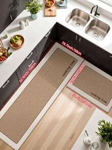 DAJIANG 1件装防滑舒适门垫，烹饪时间字母图案入口地毯，厨房地垫，可机洗，易于清洁，家居装饰，厚绒面料，适合节日房间装饰、洗衣房、走廊地毯、秋季、冬季、卧室装饰、秋季装饰、地毯，适合万圣节、感恩节、圣诞节厨房地毯 - 彩色 - 查看 14