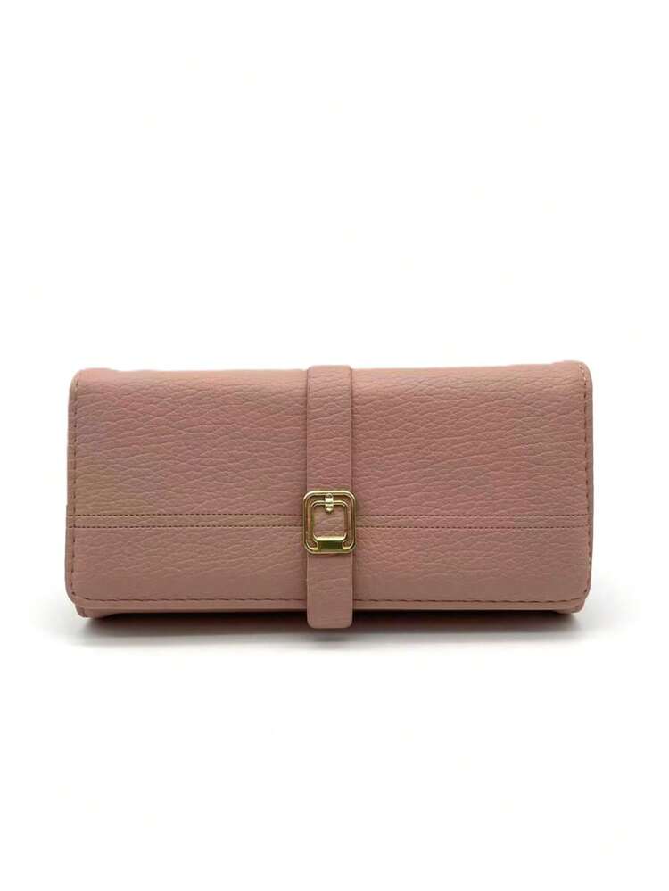 女士休闲腰包，复古 PU 腰包，户外多口袋旅行胸包 - 粉色 - 查看 5