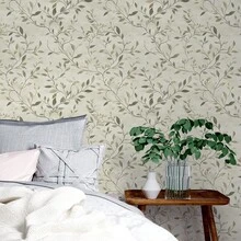 Paper and Wall Wallpaper Bedroom Sticker Wall Decoration For Bedroom Living Room Floral Style - Hoa xanh rêu - Xem 3