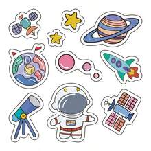 Cartoon Stickers, Astronaut, Cute Waterproof Stickers, Water Cups, Cups, Laptops, Manual Accounts, Account Stickers - Multicolor - View 8