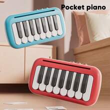 袖珍钢琴音乐早教玩具，多功能电子键盘，男孩女孩益智玩具，音乐玩具（不含电池） - 彩色 - 查看 10