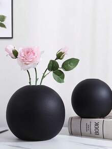 Gold Sphere Vase Set, Modern Ceramic-Look Decorative Vase, Suitable For Dining Table Decor And Home Decoration, Room Decor Glass Vase - Multicolor - View 3