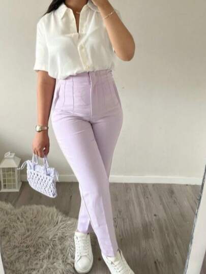 Pantalón pinza  formal para dama