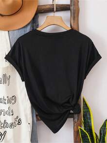 Straight-Outta-Space-Funny-Ufo-Alien-Costume--Women-Kid-T-Shirt - 黑色 - 查看 5