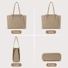 RAINSMORE Bolsas para Laptop de Mujer 15.6 Pulgadas Maletin Portafolios de Piel Bolso Tote Para Trabajo Universidad - Caquí - Ver 7