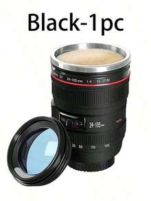 Camera Lens Coffee Mug Interesting And Creative Birthday Gift Portable Gift Cup Creative Camera Lens Cup Camera Lens Shaped Mug Heat-Insulating Summer Insulated Cold Ice Coffee Mug With Lid Insulated Bottle For Outdoor Travel And Camping For Male/Female Students Or Couples Photographers Household Items Outdoor Hiking Black