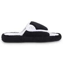 Zapatillas de casa con espuma de memoria para mujer Isotoner Terry Spa, cómodas para interiores y exteriores - Negro - Ver 5