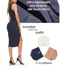 Non-Slip High Waist Briefs With Silicone Lines, Seamless Black Underwear, Polyamide, Cotton Gusset, Breathable - 黑色 - 查看 6