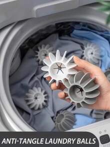 Random Pet Anti-Wrap Laundry Cleaning Ball, Reusable Laundry Ball, Washing Machine Pet Hair Remover, Anti-Wrap Cleaning Solution, No Electricity Needed, Great For Removing Dog And Cat Hair From Clothes