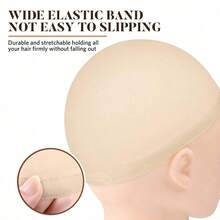 1/3/5/10 Piezas Gorros de peluca de nailon elástico y extensible para pelucas frontales de encaje, gorros de peluca de malla HD para mujeres, para peluquería, hogar, actuaciones, bodas, todo el año