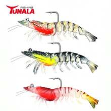 Luminous Shrimp Bait Soft Shrimp Bait Saltwater Fishing Bait Shrimp Bait Set With Sharp Hook Fish Bait Suitable For Freshwater Seawater Trout Bass Salmon Trout Bass Salmon - Multicolor - View 2